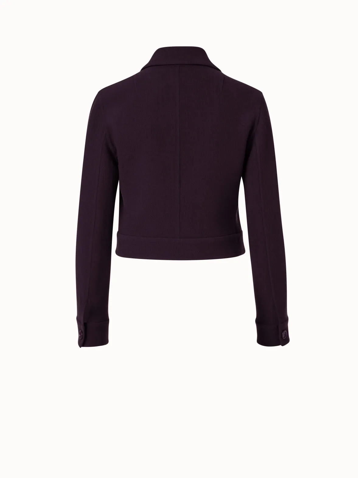 Wool Crêpe Double-Face Short Jacket Akris
