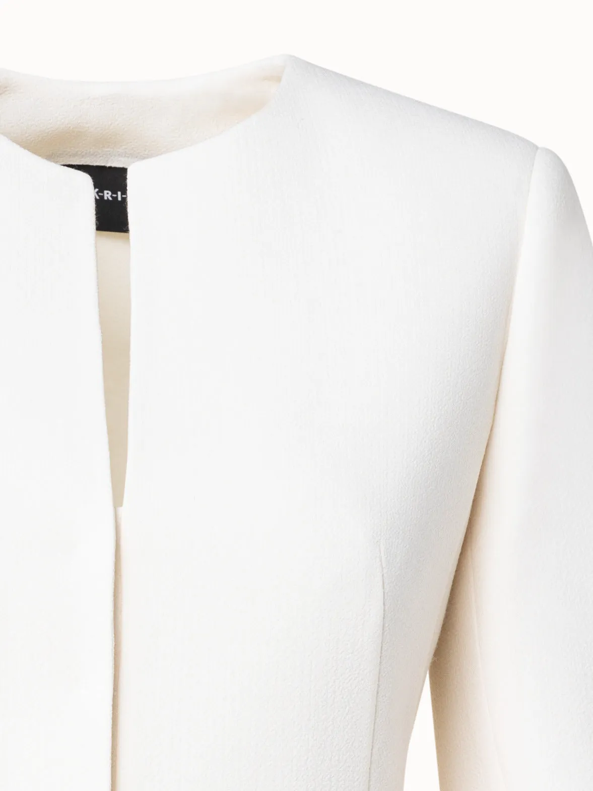 Wool Crêpe Double-Face Short Jacket Akris