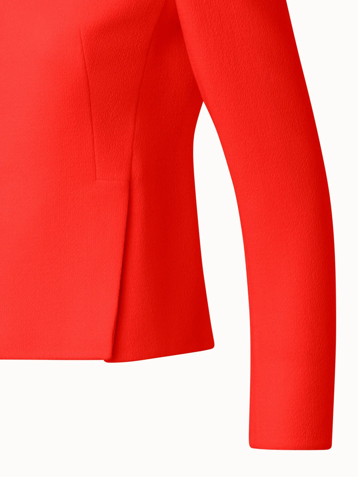 Wool Crêpe Double-Face Short Jacket Akris