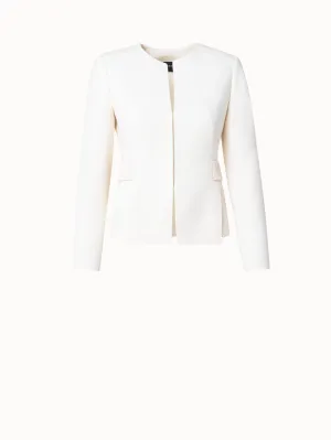 Wool Crêpe Double-Face Short Jacket Akris