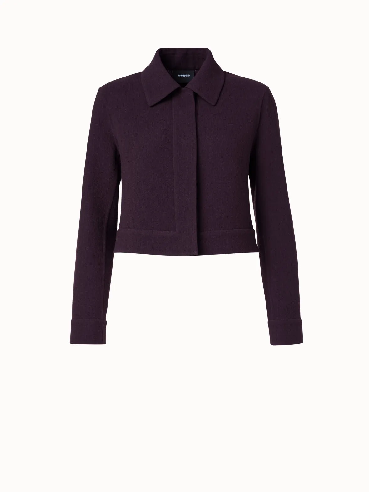 Wool Crêpe Double-Face Short Jacket Akris
