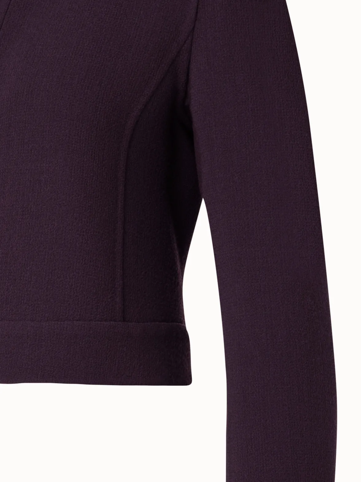 Wool Crêpe Double-Face Short Jacket Akris