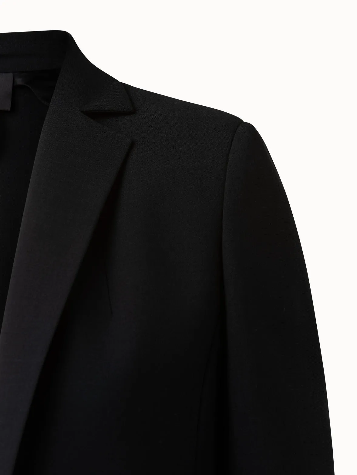 Wool Double-Face Blazer with Elongated Lapel Akris