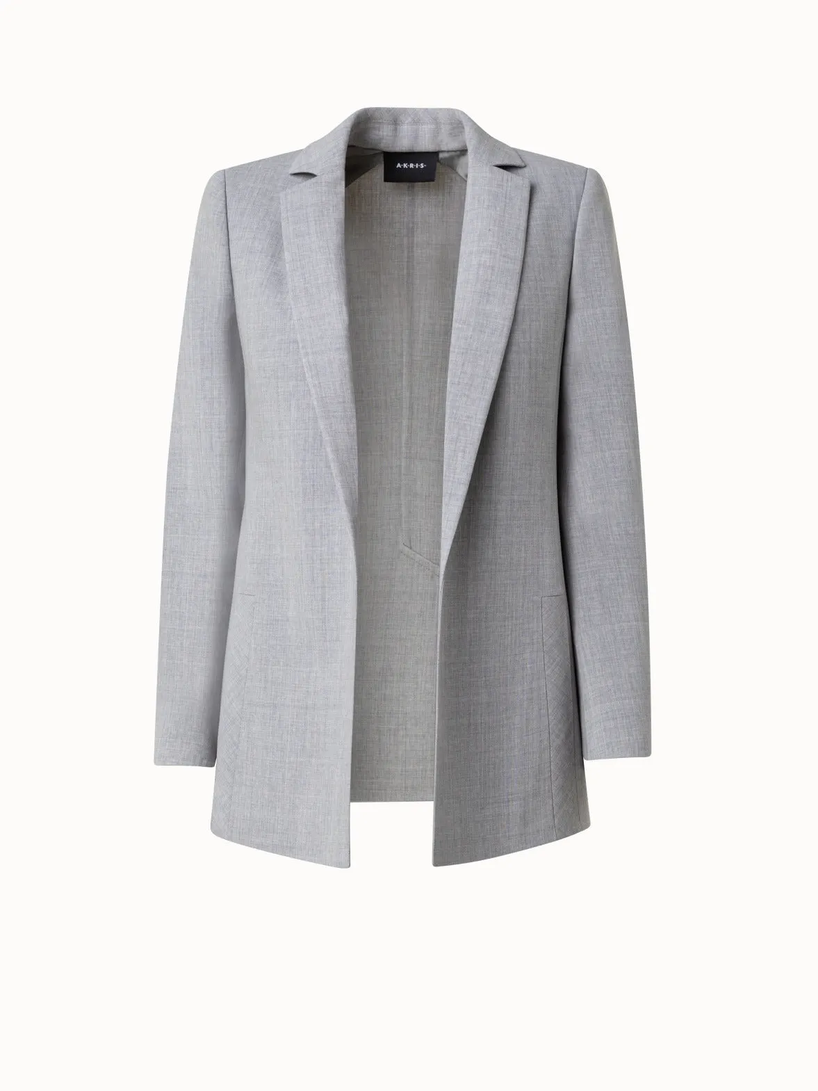 Wool Double-Face Blazer with Elongated Lapel Akris