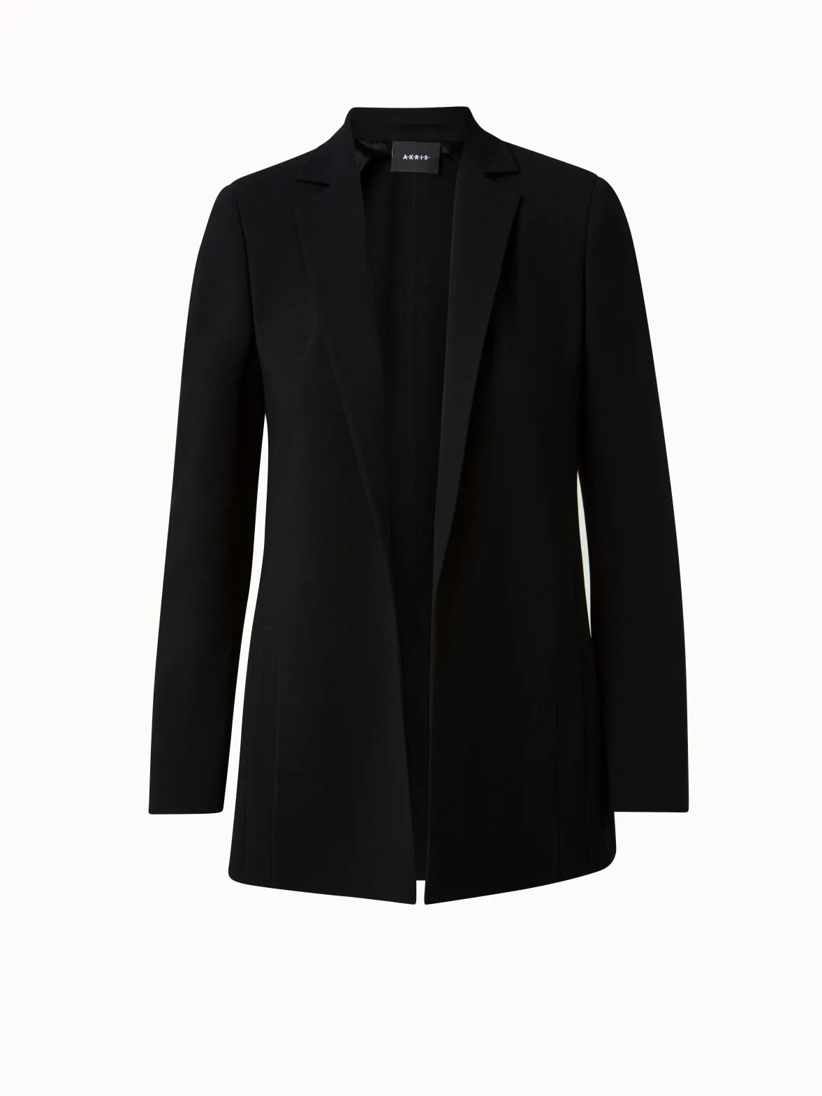 Wool Double-Face Blazer with Elongated Lapel Akris