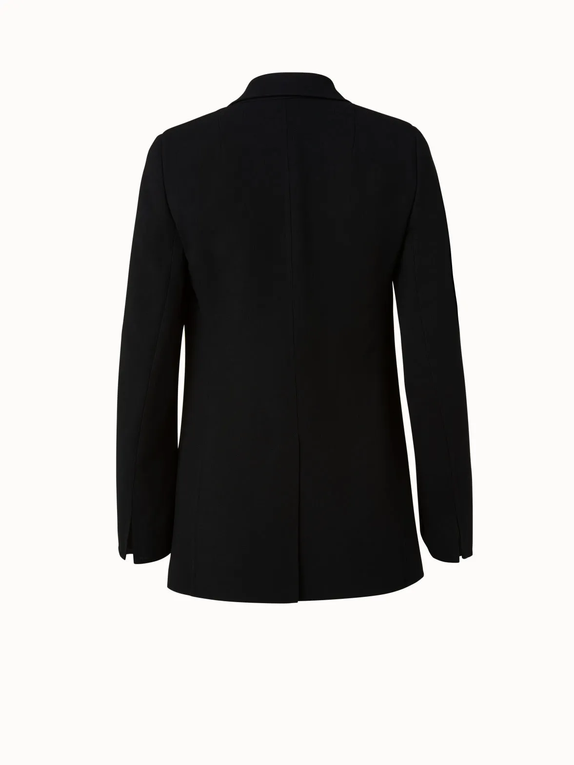 Wool Double-Face Blazer with Elongated Lapel Akris