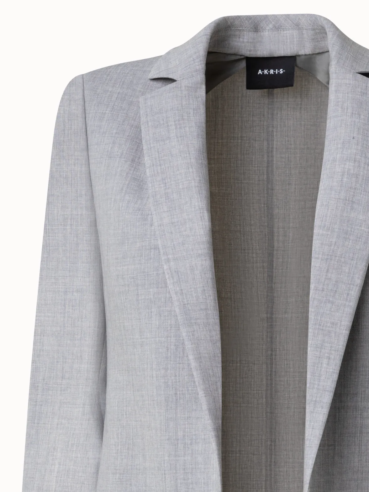 Wool Double-Face Blazer with Elongated Lapel Akris