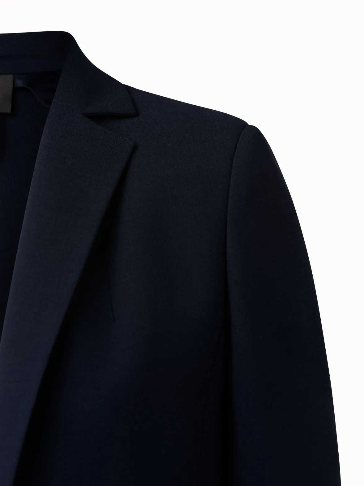 Wool Double-Face Blazer with Elongated Lapel Akris