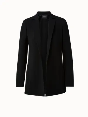 Wool Double-Face Blazer with Elongated Lapel Akris