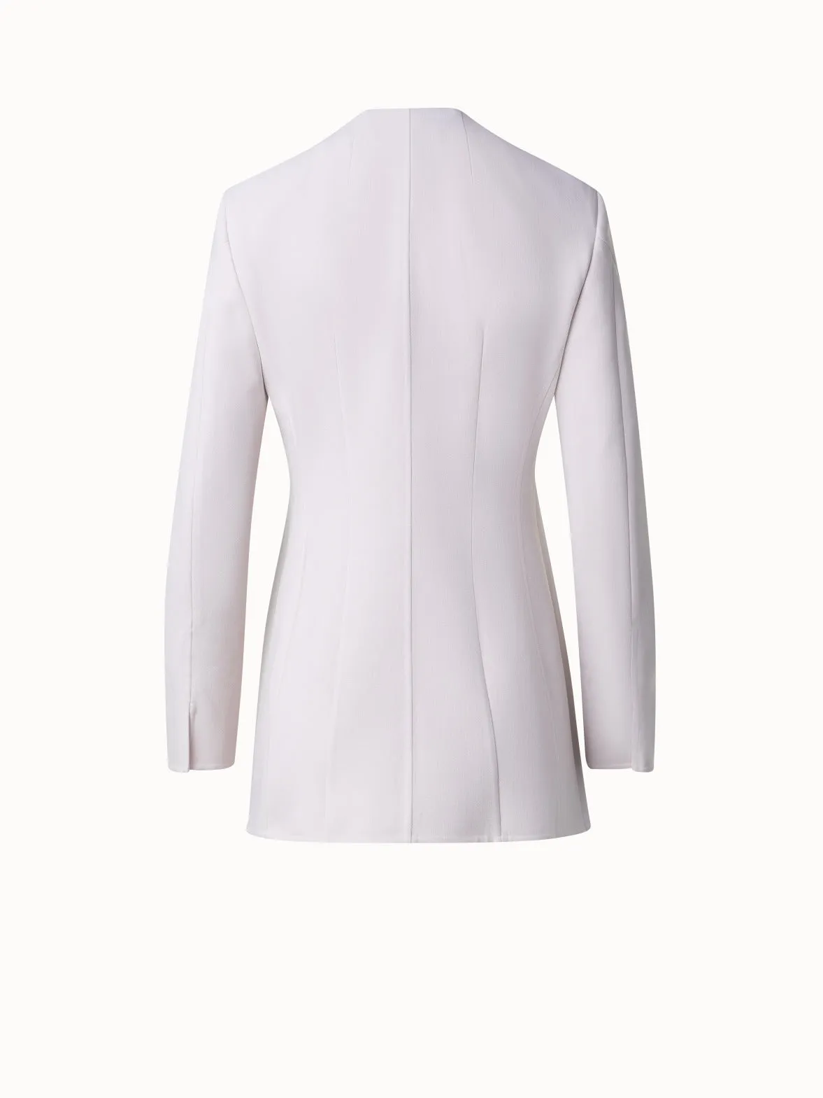 Wool Stretch Double-Face Long Jacket Akris