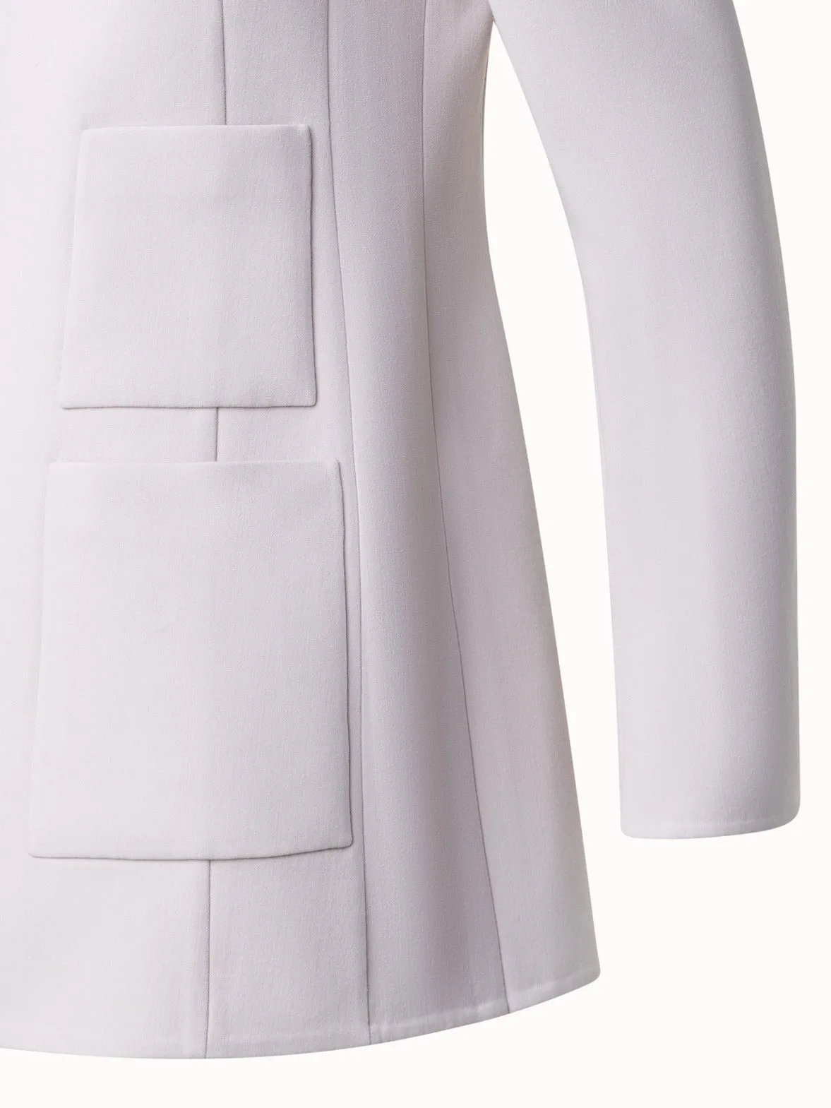 Wool Stretch Double-Face Long Jacket Akris