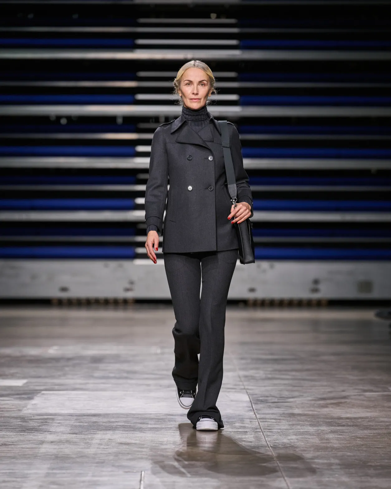 Wool Stretch Double-Face Peacoat Akris