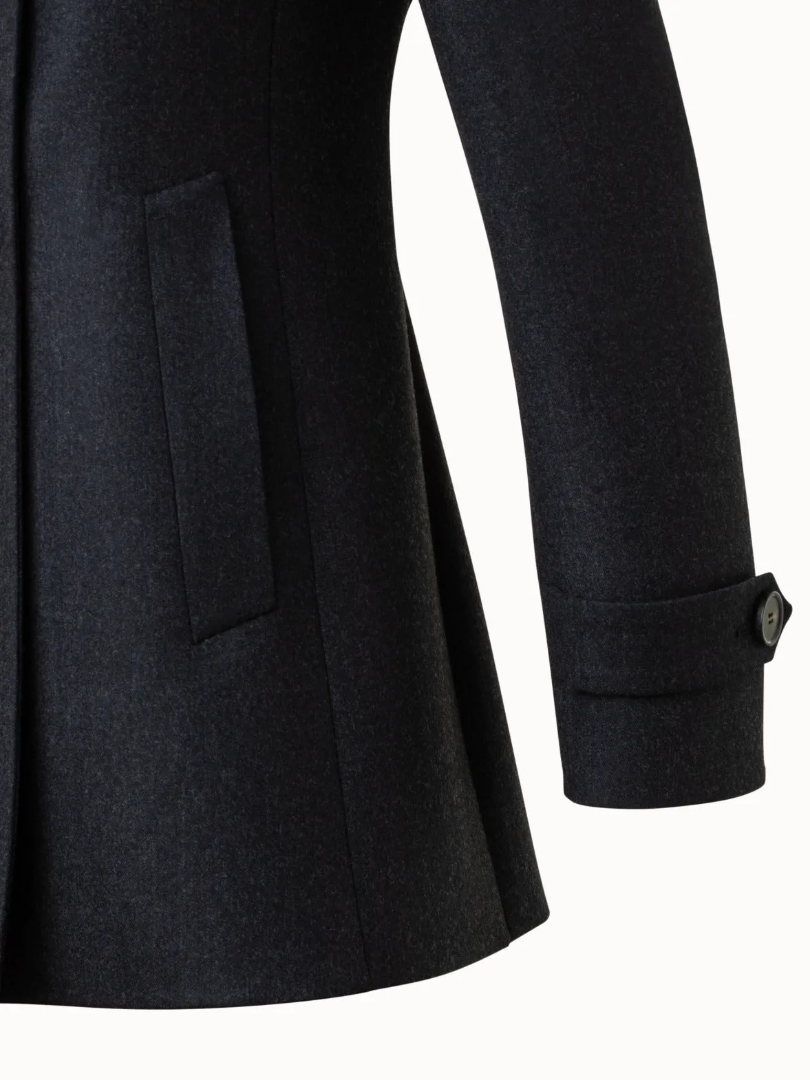 Wool Stretch Double-Face Peacoat Akris