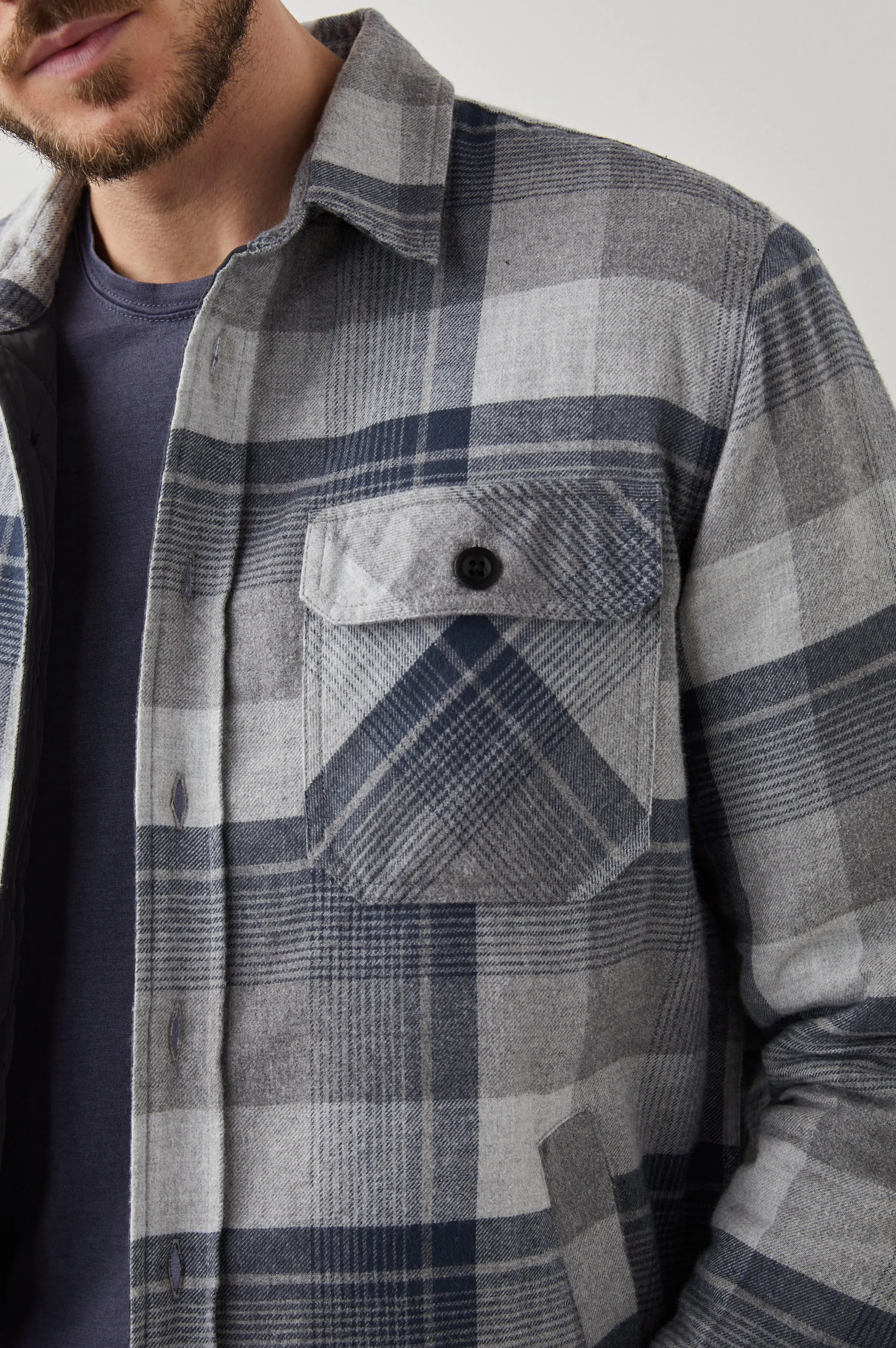 WORTHING JACKET - SLATE MIST HEATHER Rails