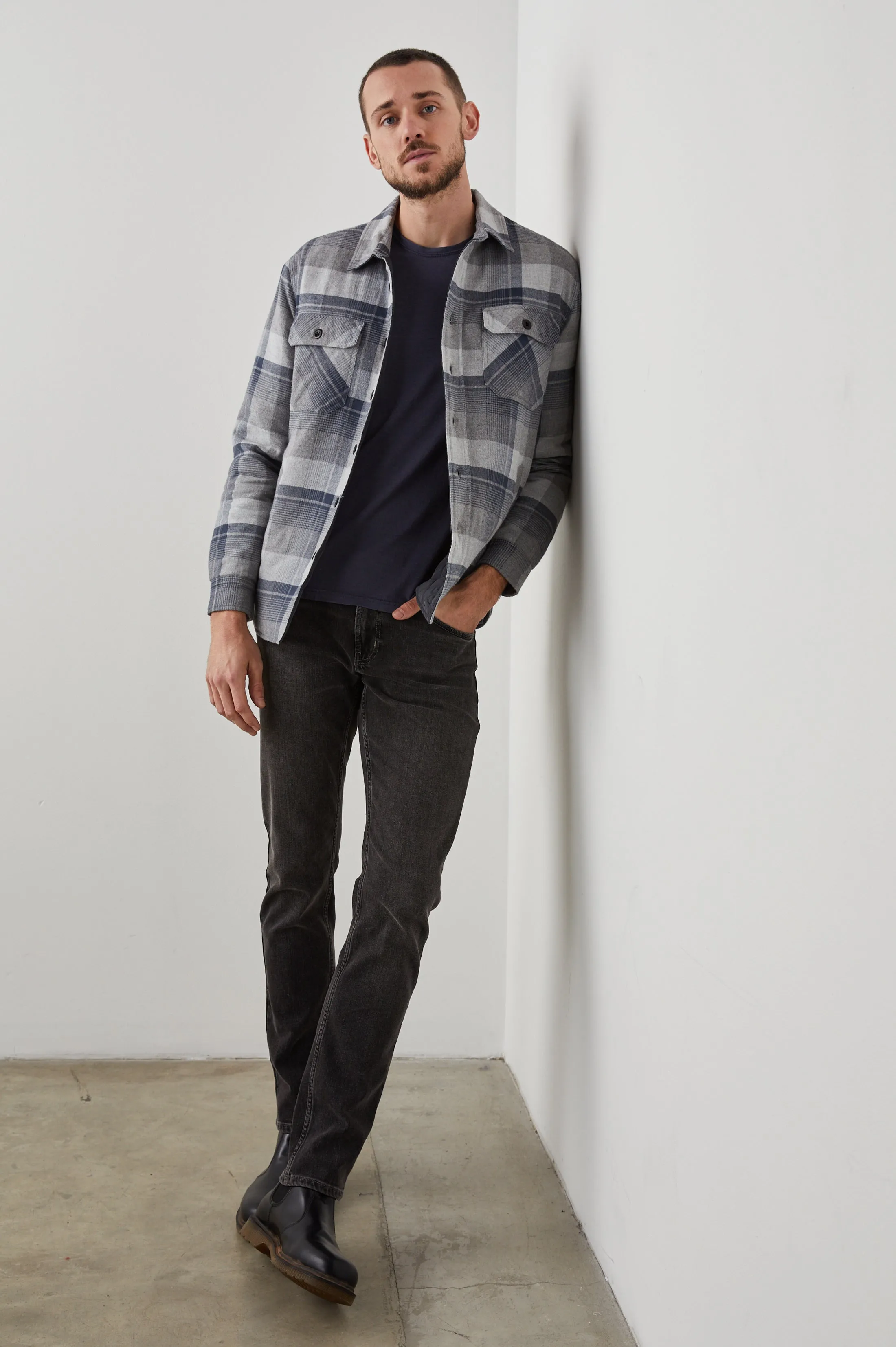 WORTHING JACKET - SLATE MIST HEATHER Rails