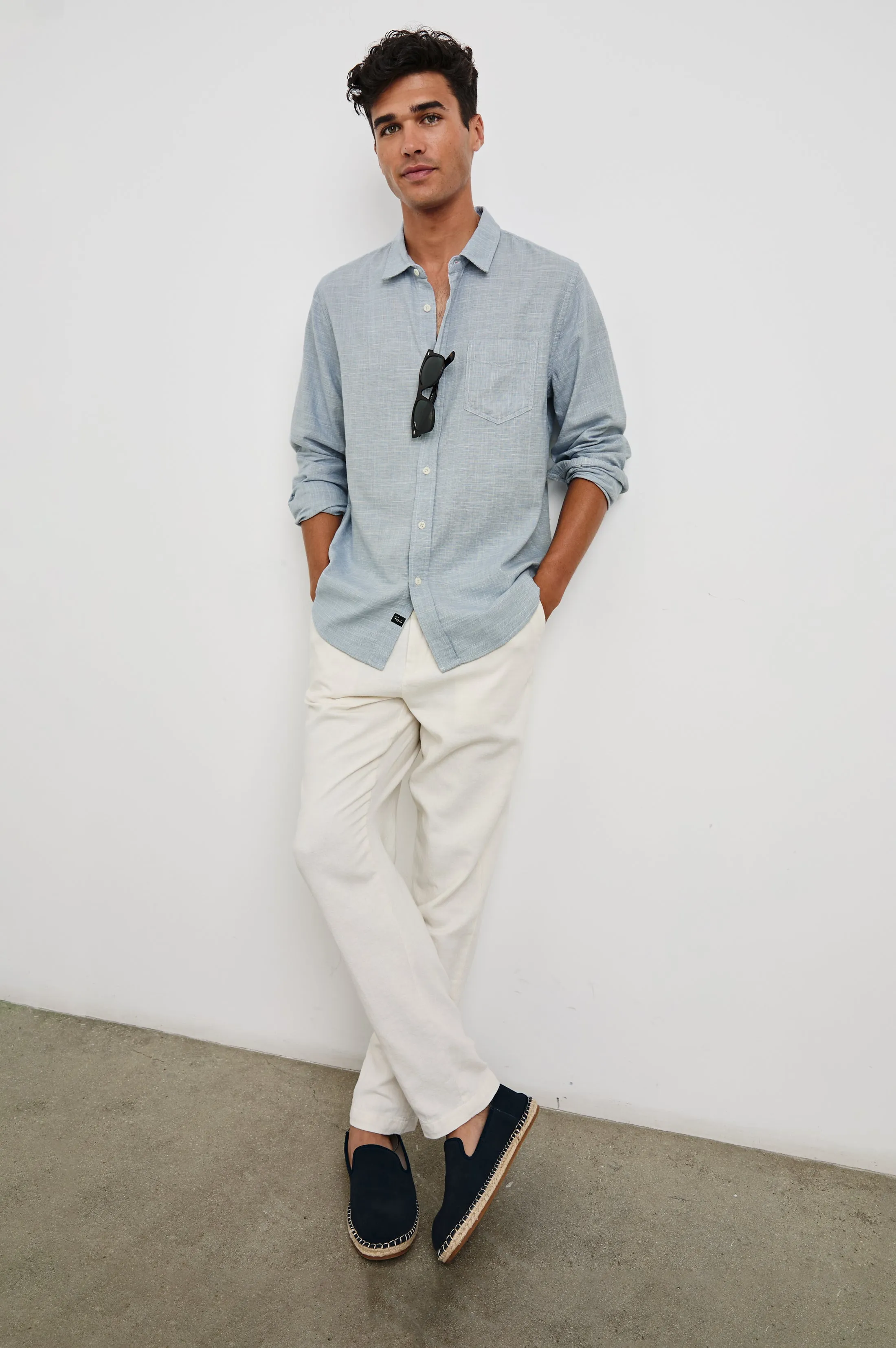 WYATT RELAXED FIT SHIRT - TIDAL ETCH Rails