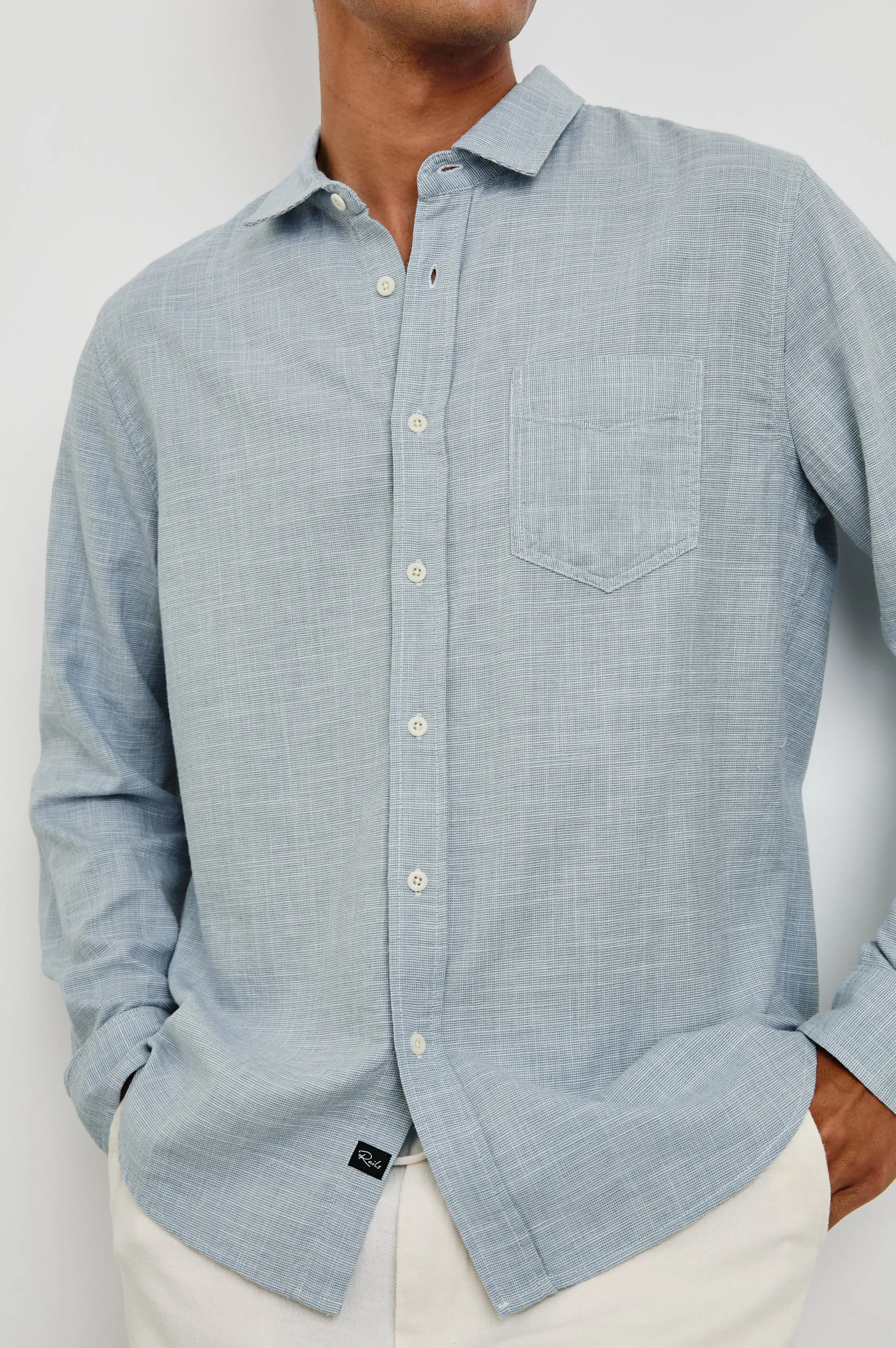 WYATT RELAXED FIT SHIRT - TIDAL ETCH Rails