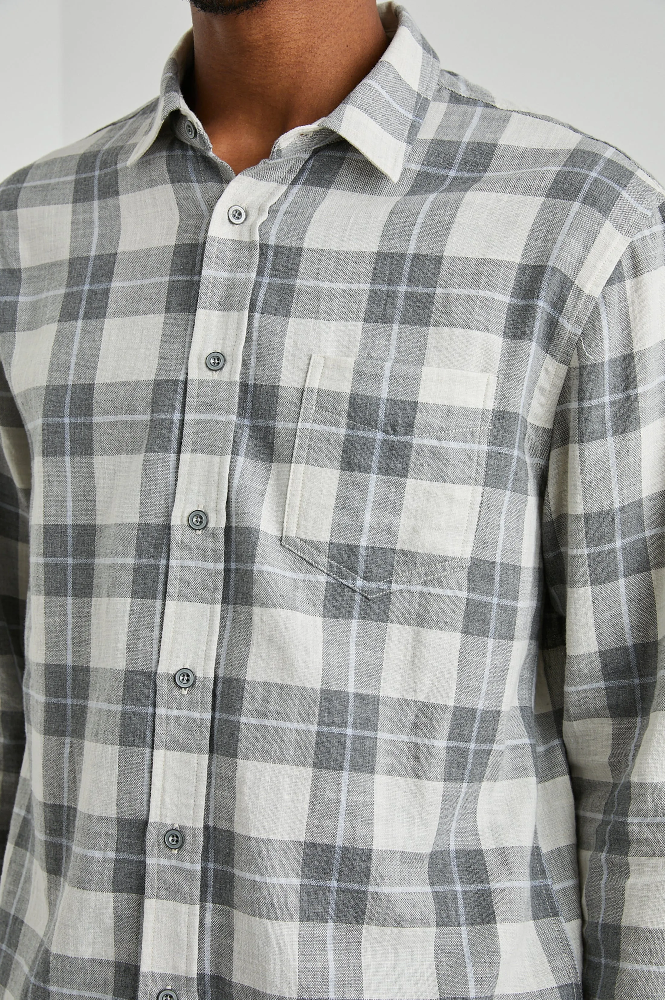 WYATT SHIRT - ANTHROCITE SKY MELANGE Rails