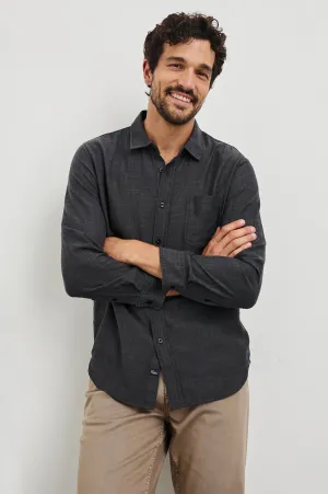 WYATT SHIRT - BLACK CHAMBRAY Rails