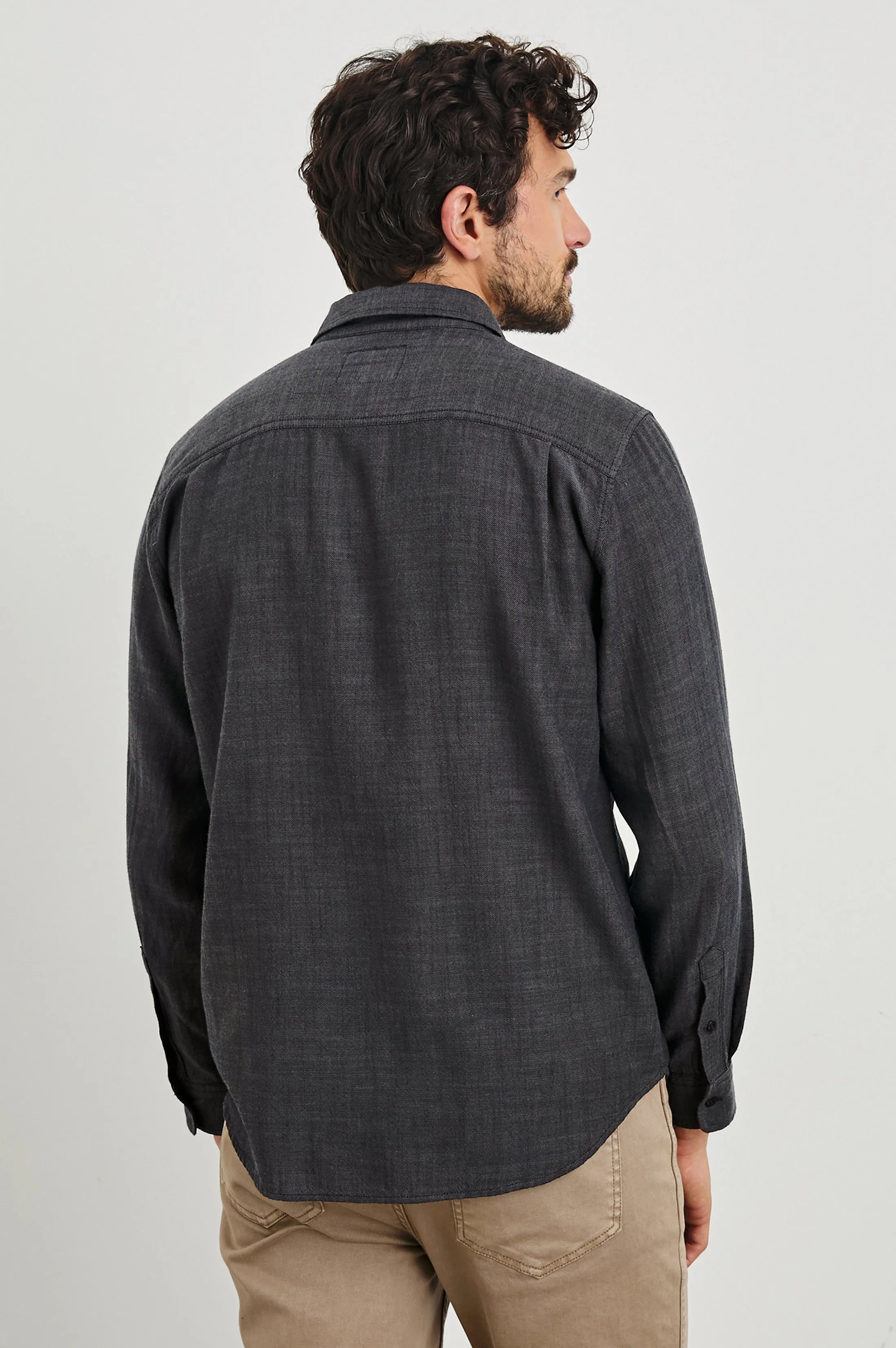 WYATT SHIRT - BLACK CHAMBRAY Rails