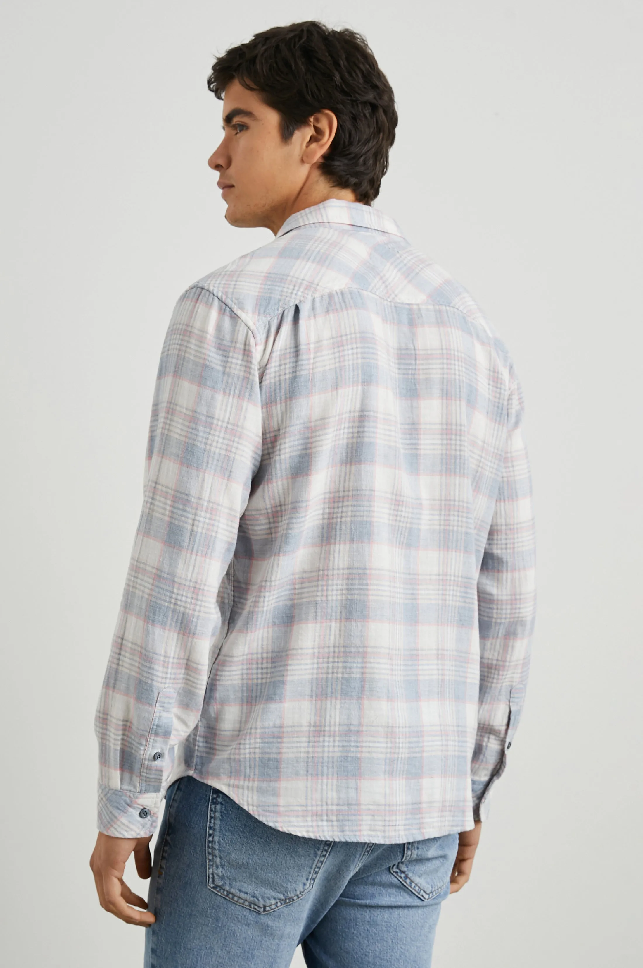 WYATT SHIRT - COBALT FLAMINGO MELANGE Rails
