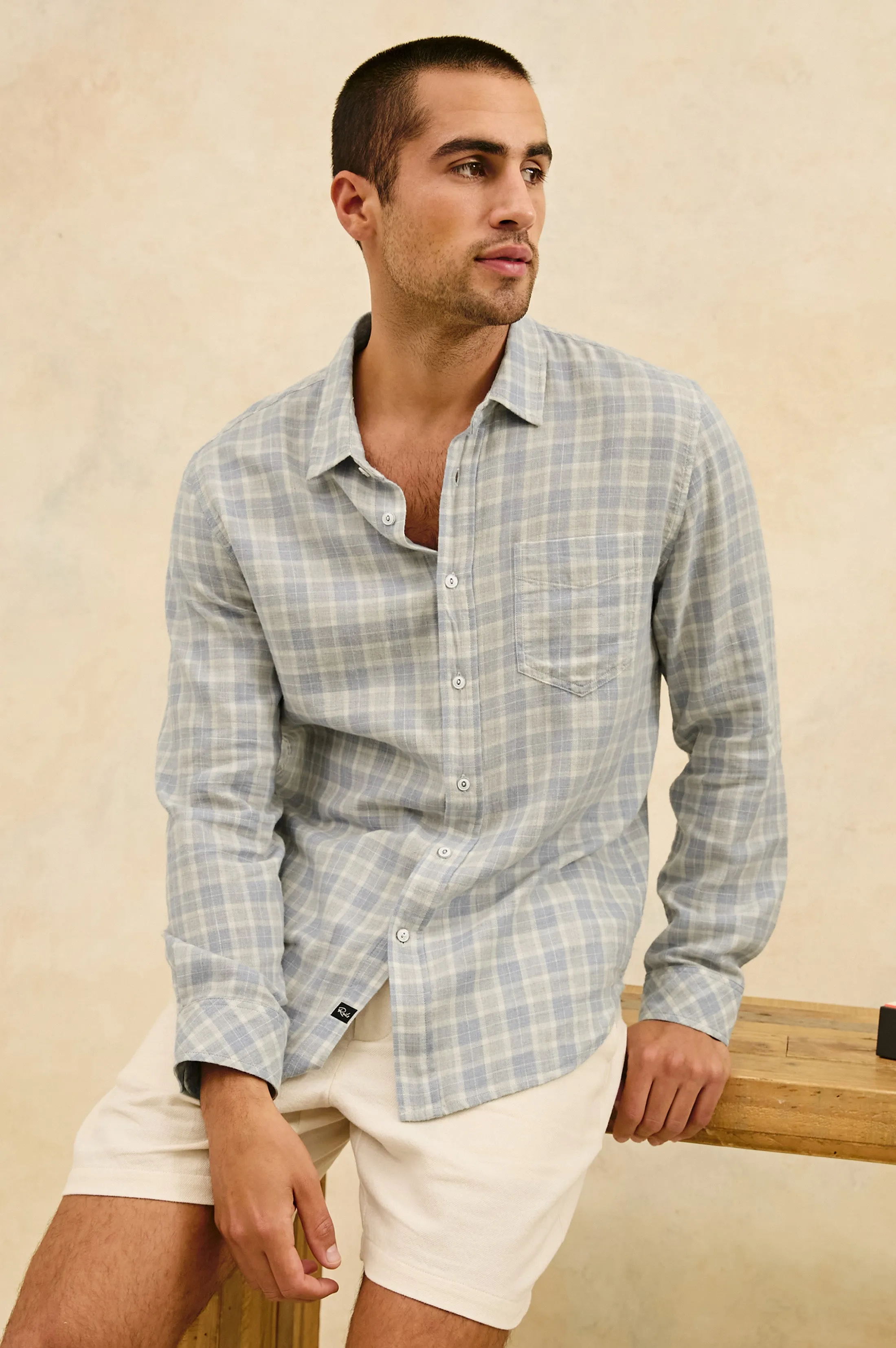 WYATT SHIRT - GENTLE SHORE MELANGE Rails