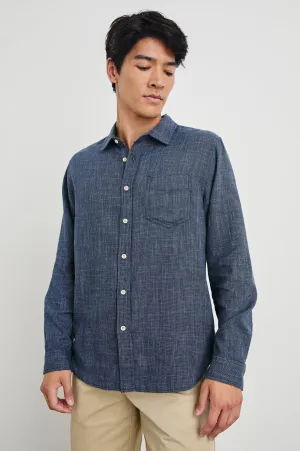 WYATT SHIRT - NAVY ETCH Rails