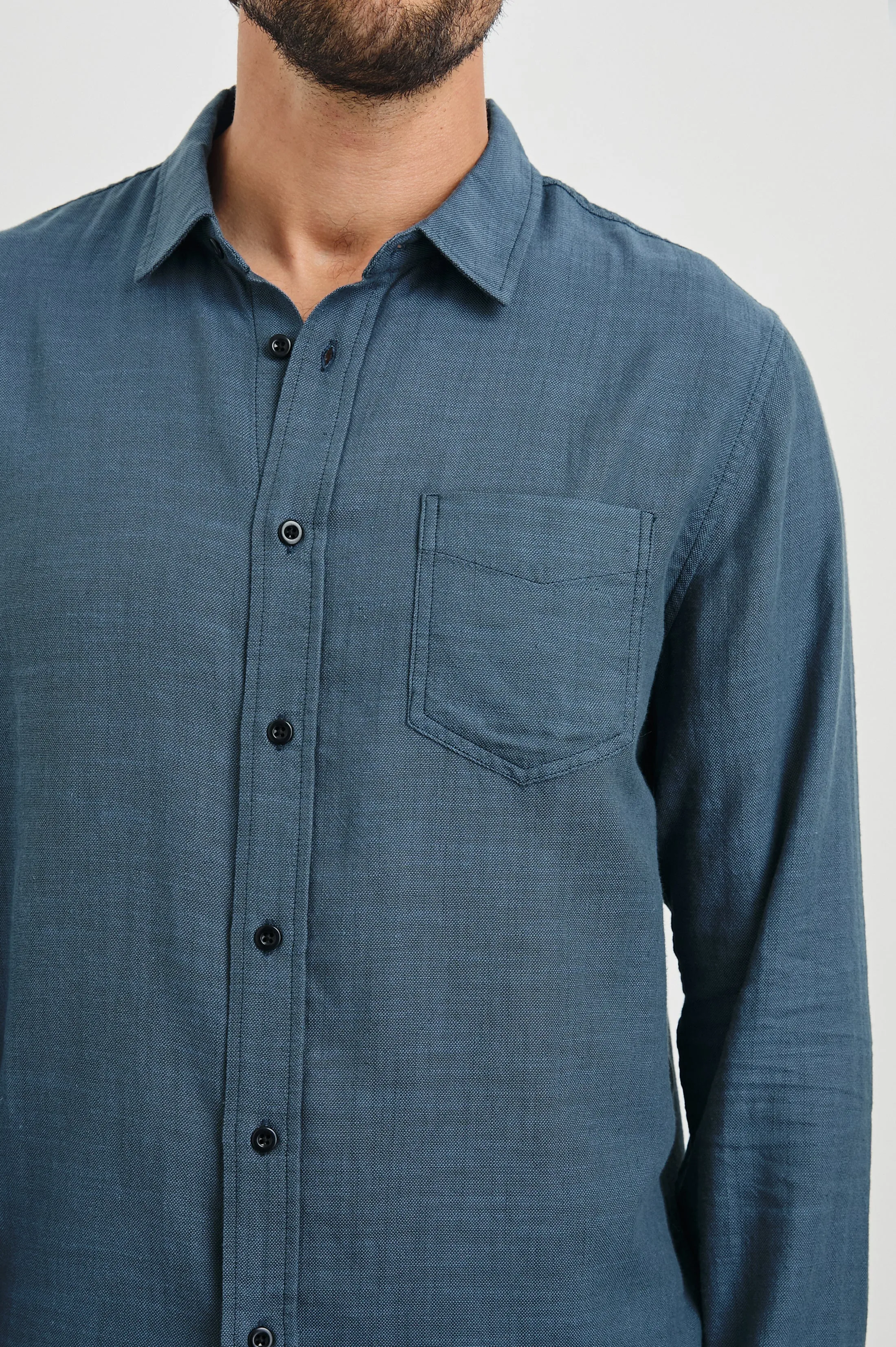 WYATT SHIRT - SEA BLUE Rails