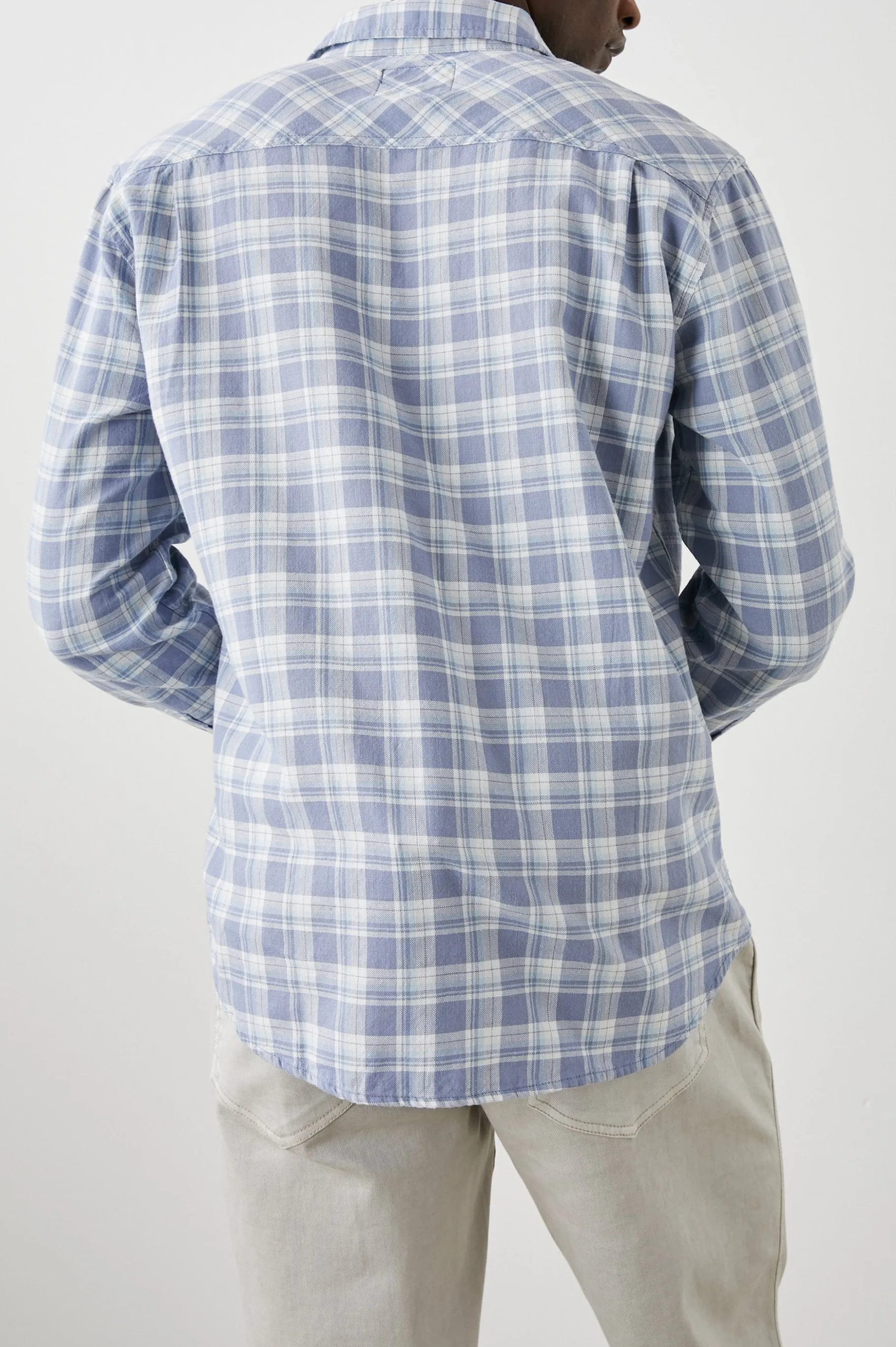 WYATT SHIRT - SEAGLASS WHITE TOPAZ Rails