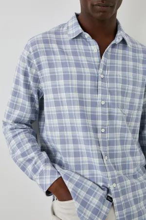 WYATT SHIRT - SEAGLASS WHITE TOPAZ Rails