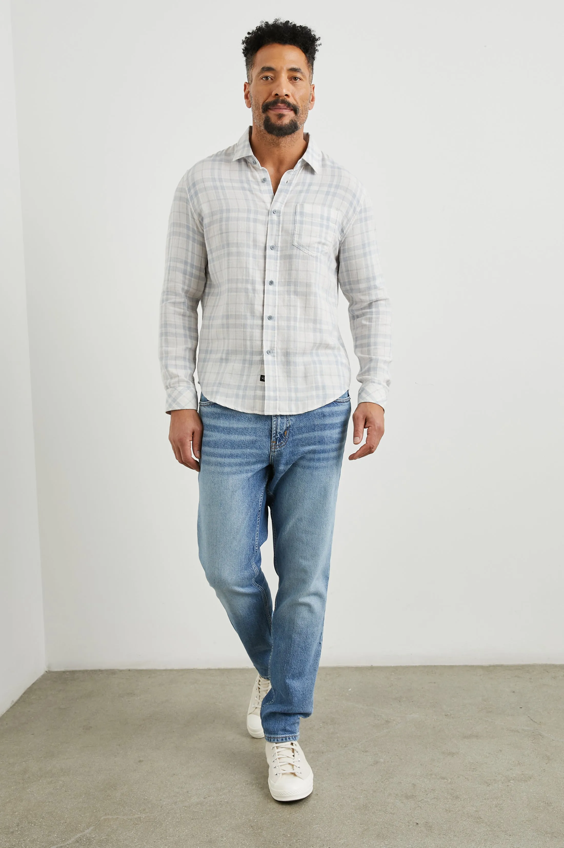 WYATT SHIRT - SLATE PETAL Rails