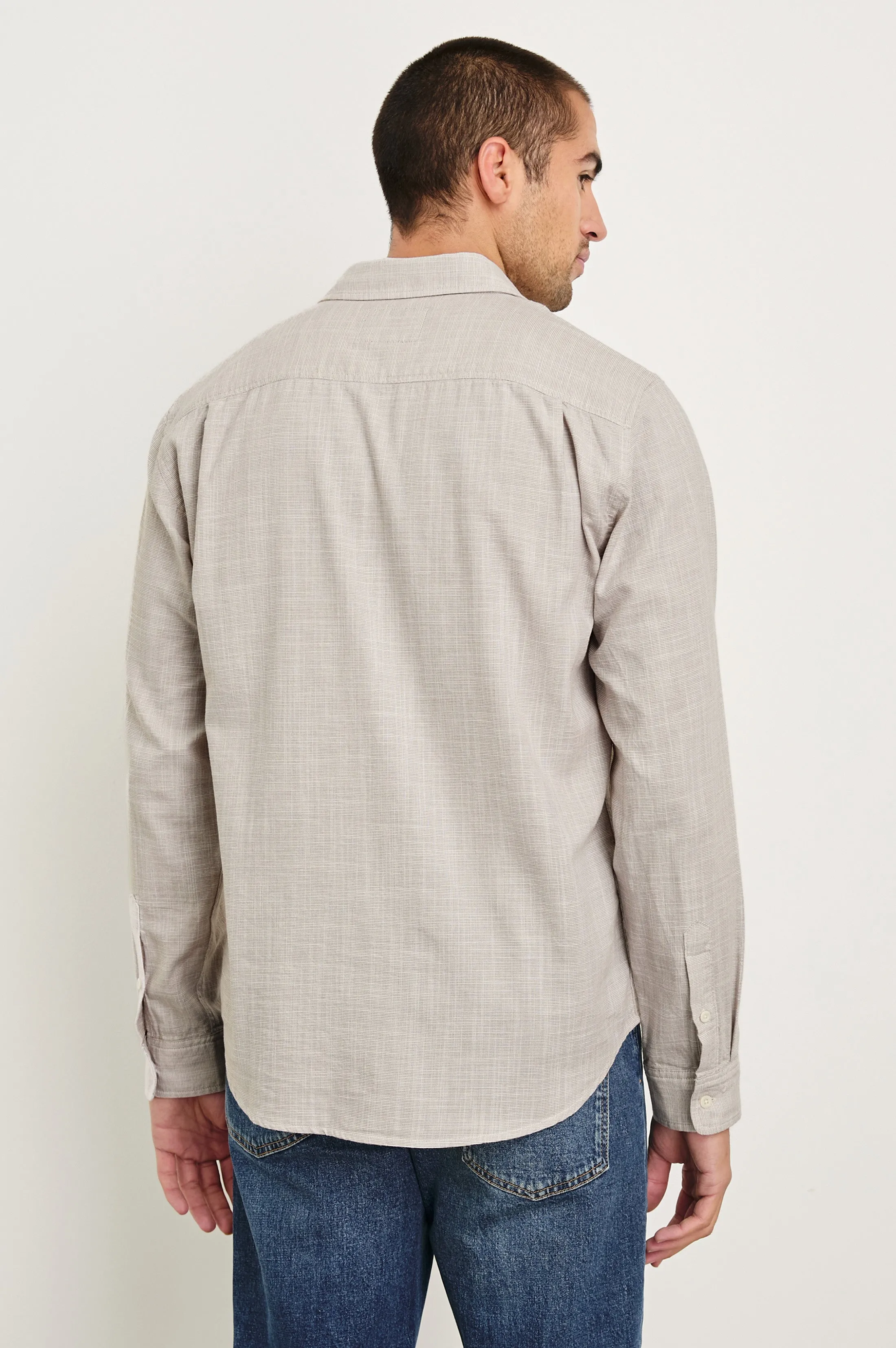 WYATT SHIRT - TAHINI ETCH Rails