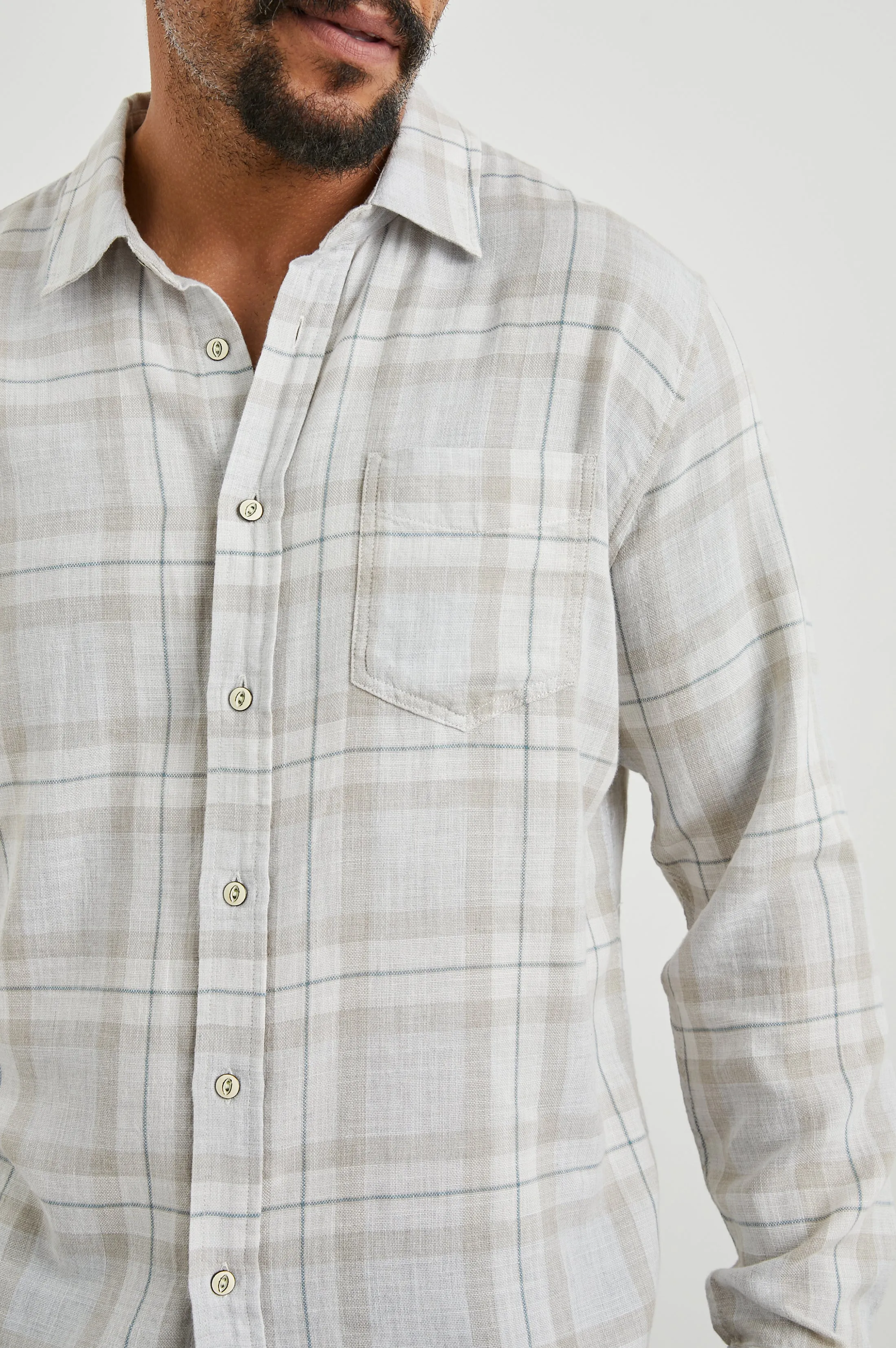 WYATT SHIRT - TAPIR AGAVE MELANGE Rails