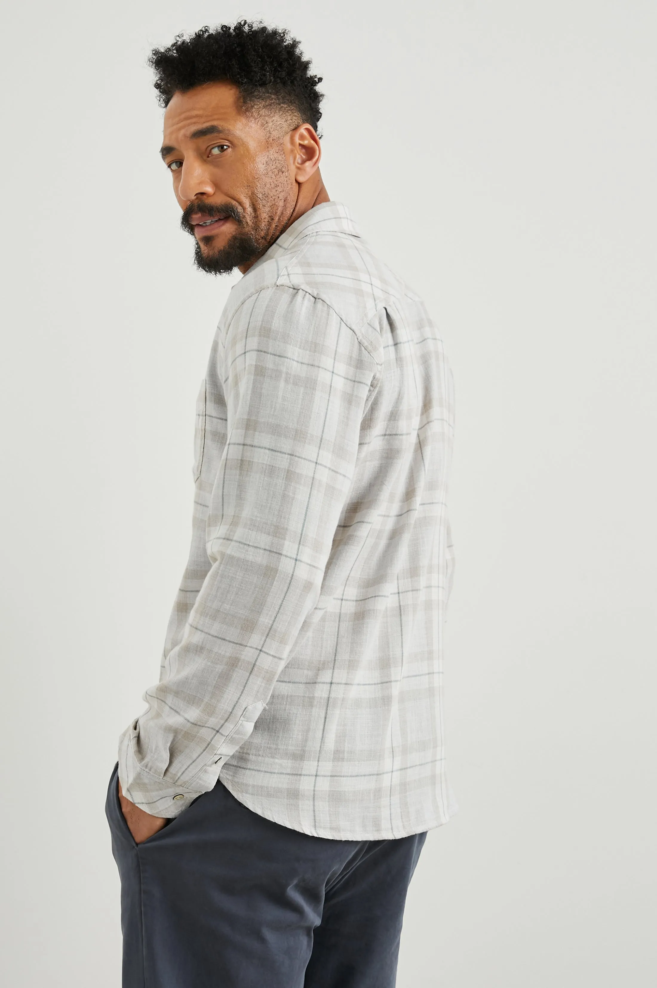 WYATT SHIRT - TAPIR AGAVE MELANGE Rails