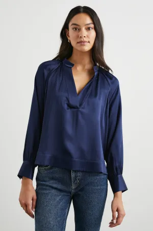 WYNNA TOP - NAVY Rails