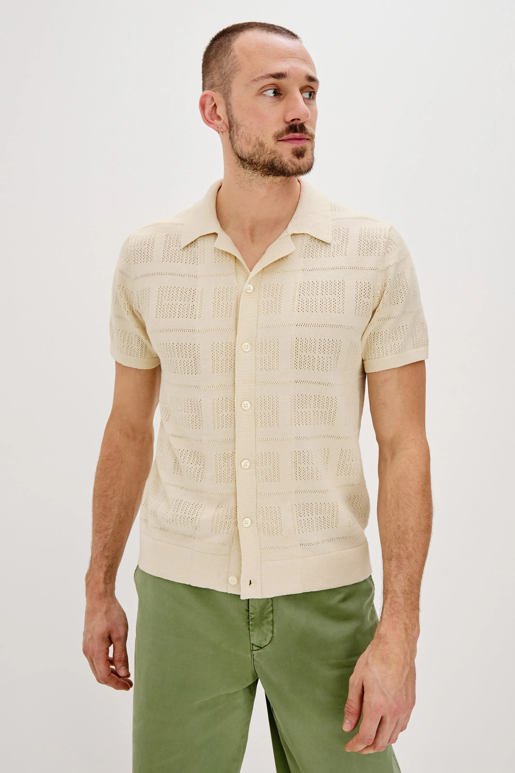 YATES SHIRT - CREAM Rails
