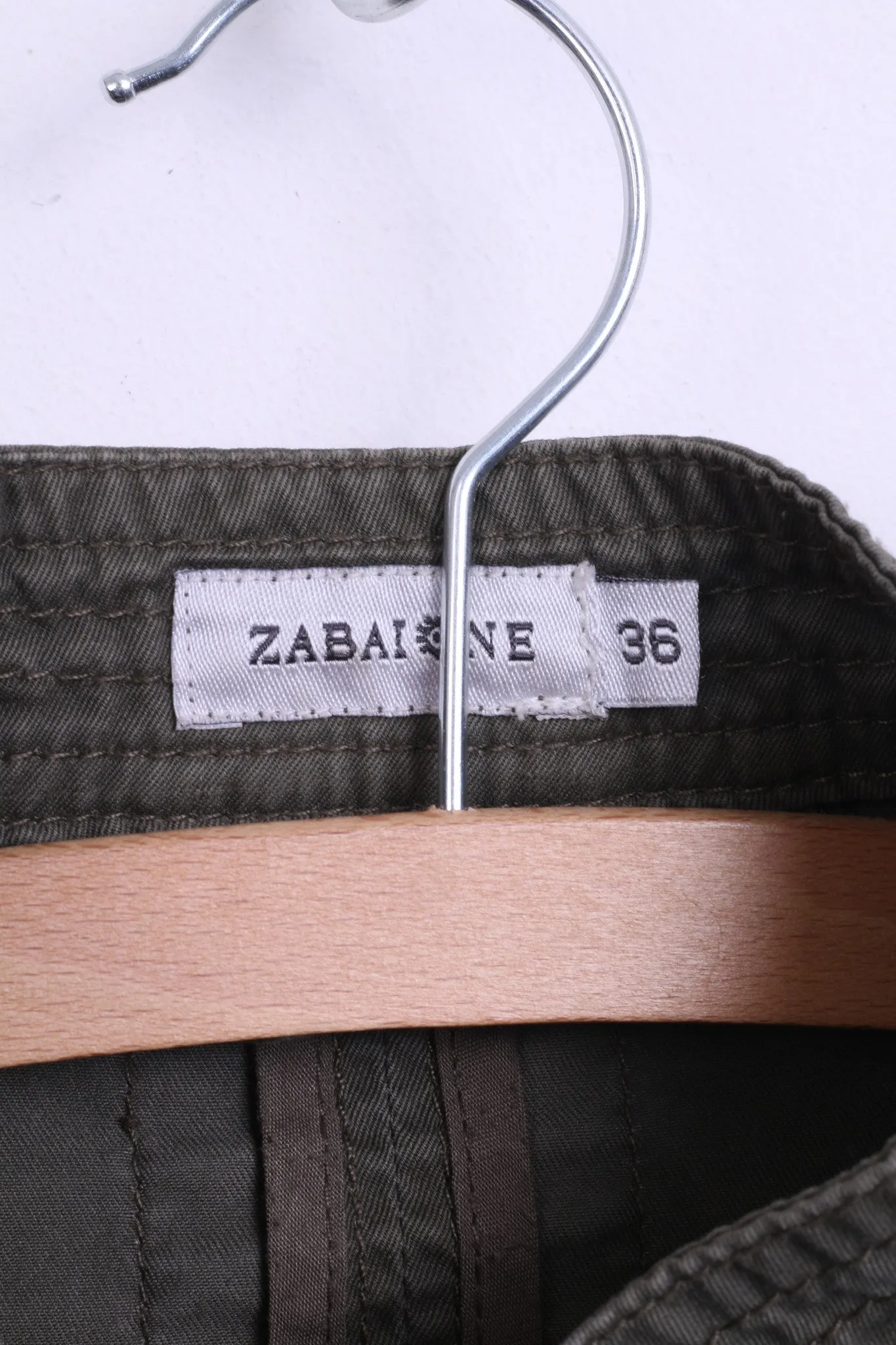 ZABAIONE Womens 36 S Jacket Blazer Cotton Khaki