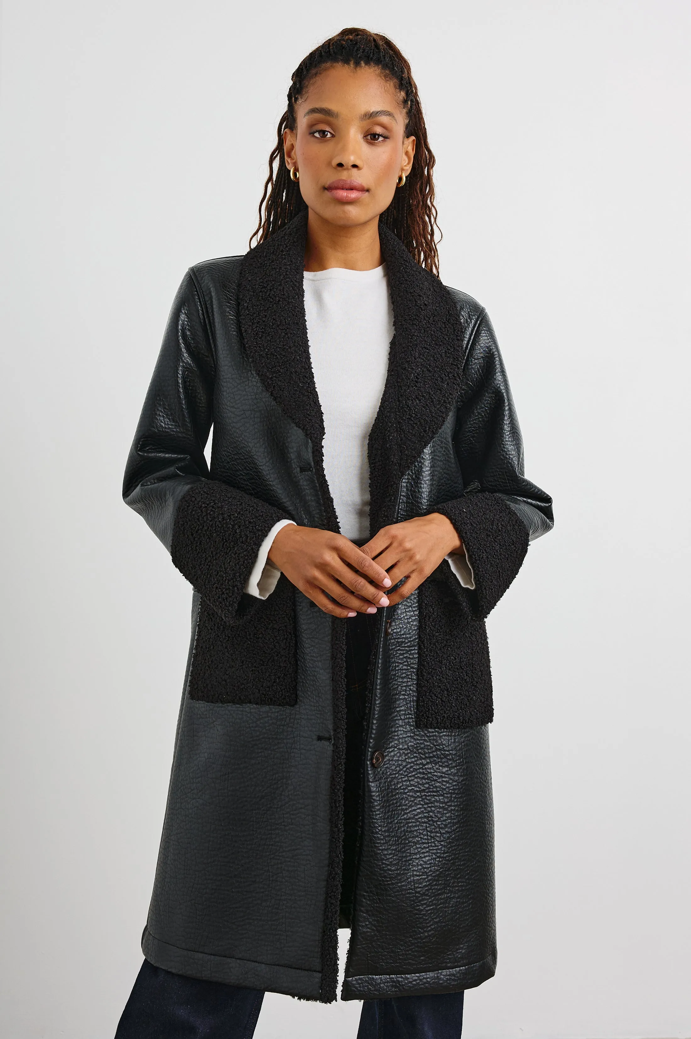 ZODIAC JACKET - BLACK SHEARLING Rails