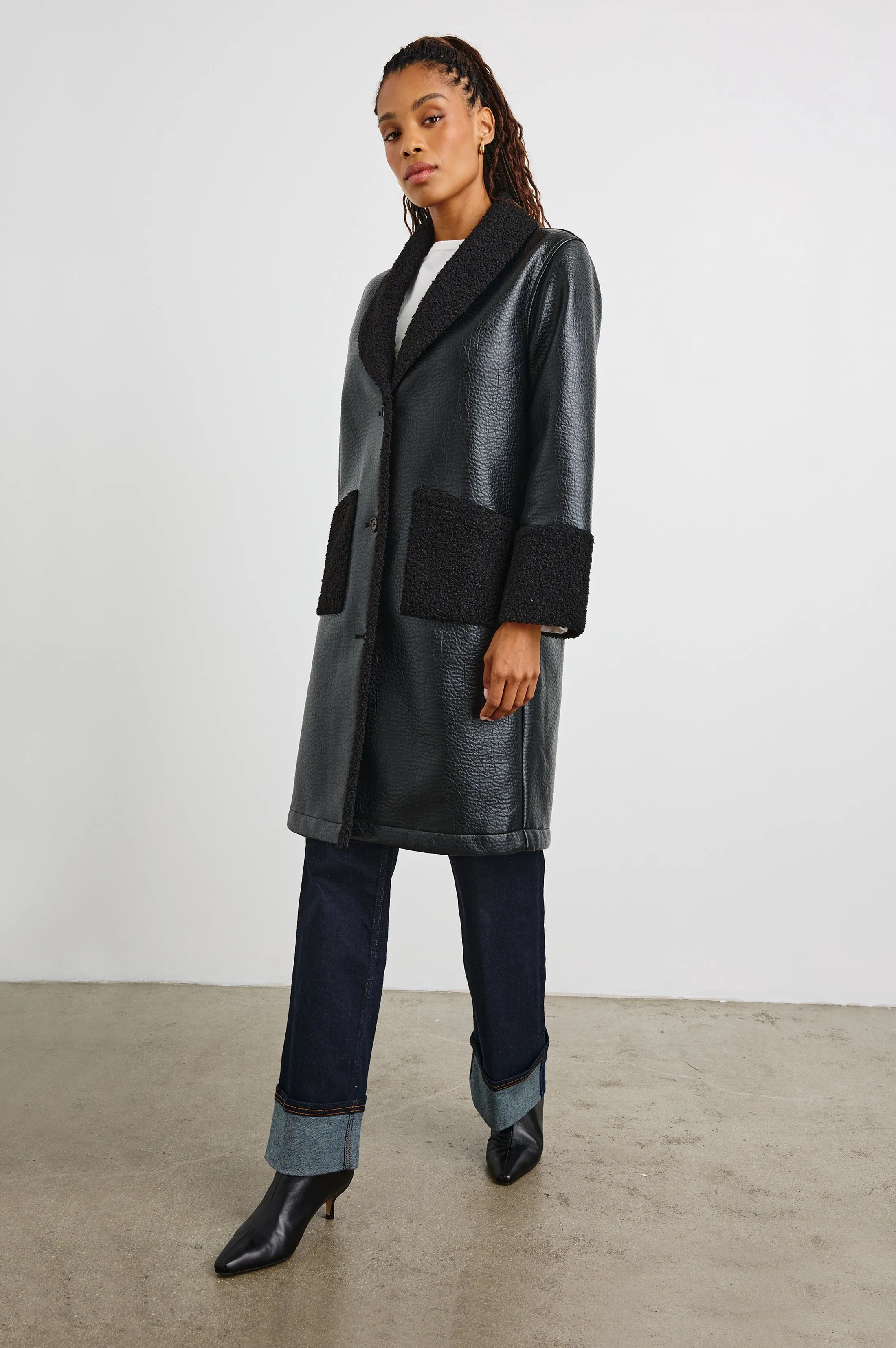 ZODIAC JACKET - BLACK SHEARLING Rails