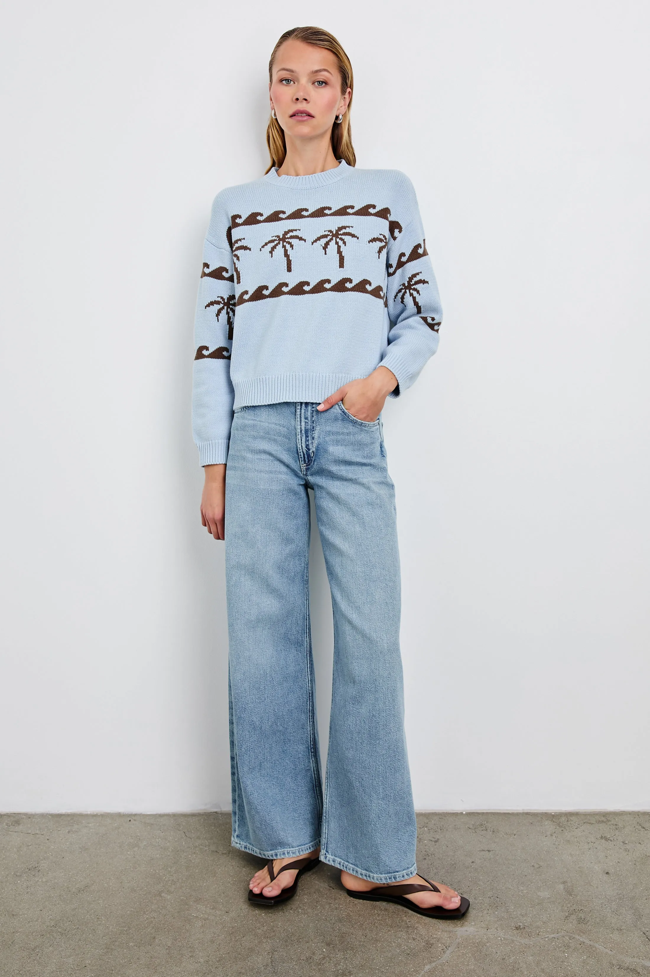 ZOEY SWEATER - PALM STRIPE Rails