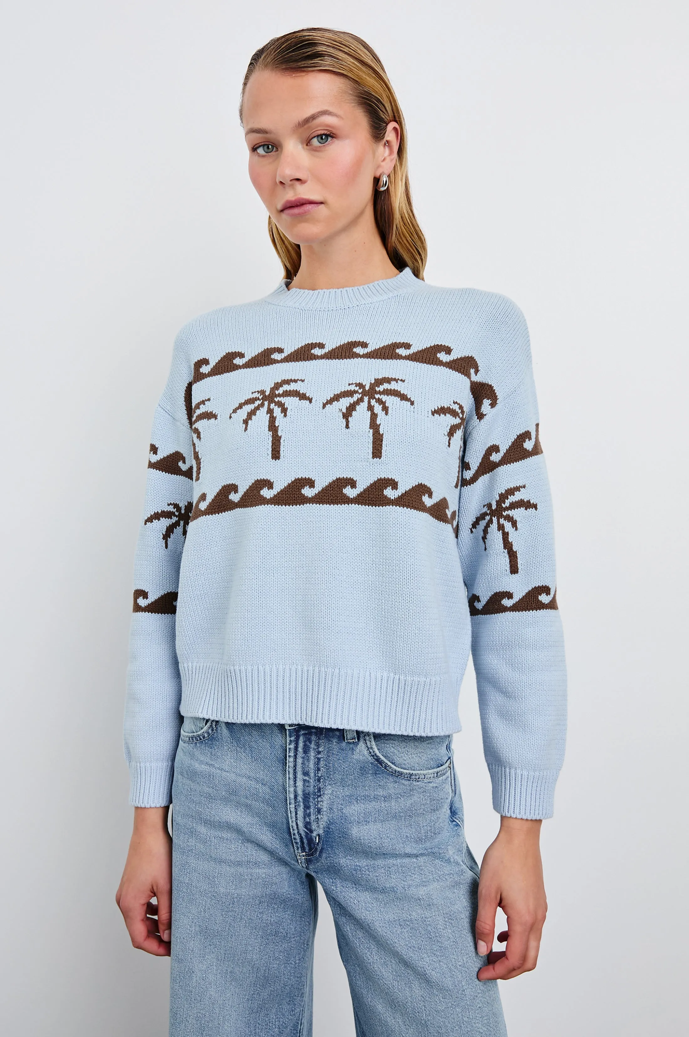 ZOEY SWEATER - PALM STRIPE Rails
