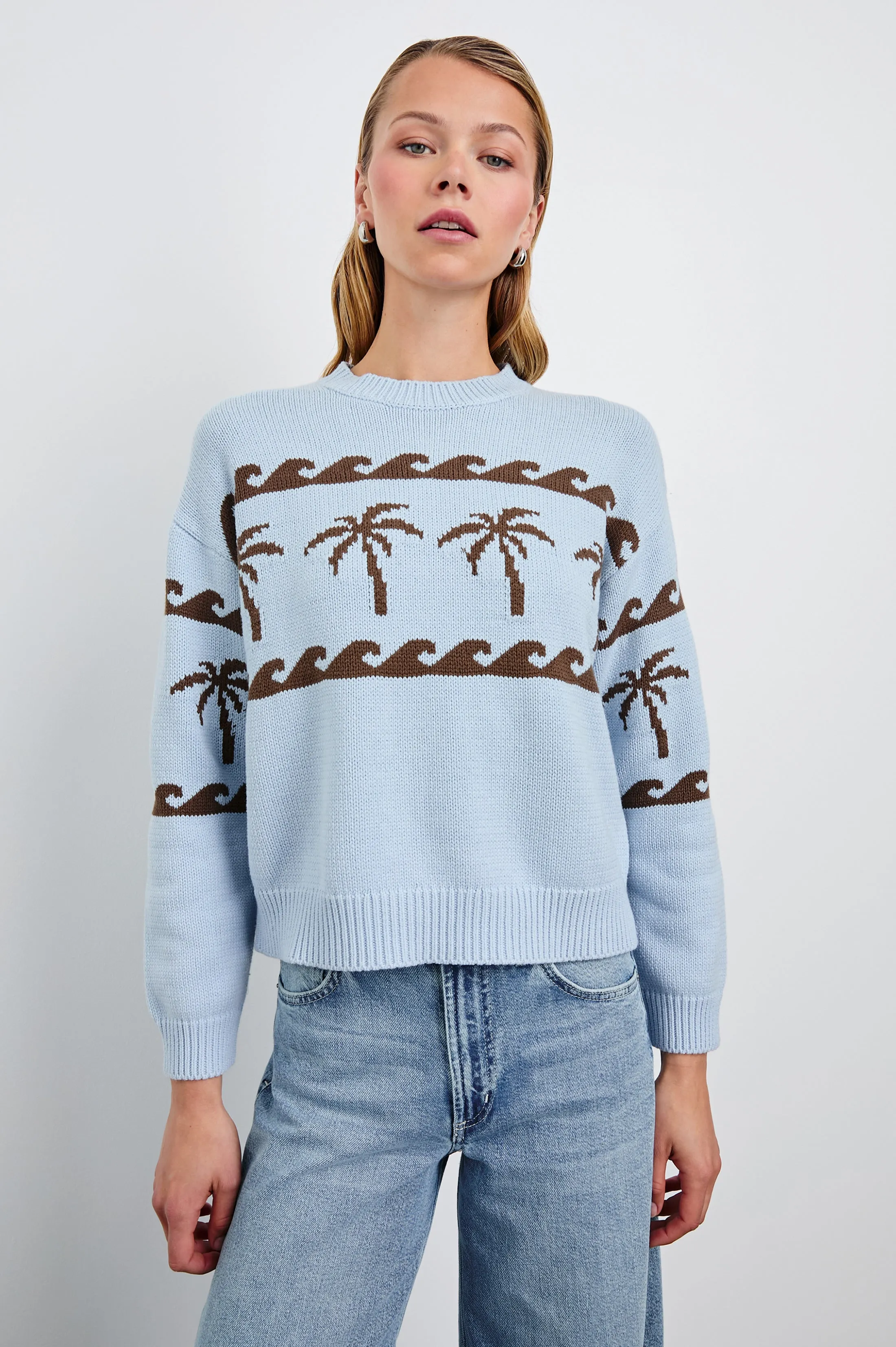 ZOEY SWEATER - PALM STRIPE Rails