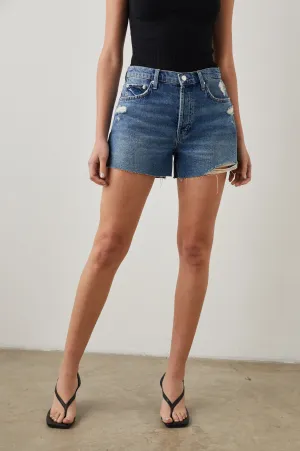 ZUMA SHORT - VINTAGE SAPPHIRE DISTRESS Rails
